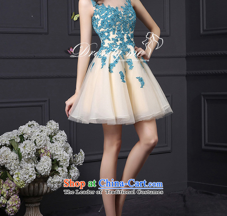 Custom dresses dressilyme 2015 New Tulle lace back short of Princess round-neck collar reception party wedding dresses bows service evening sky blue XL Photo, prices, brand platters! The elections are supplied in the national character of distribution, so action, buy now enjoy more preferential! As soon as possible.