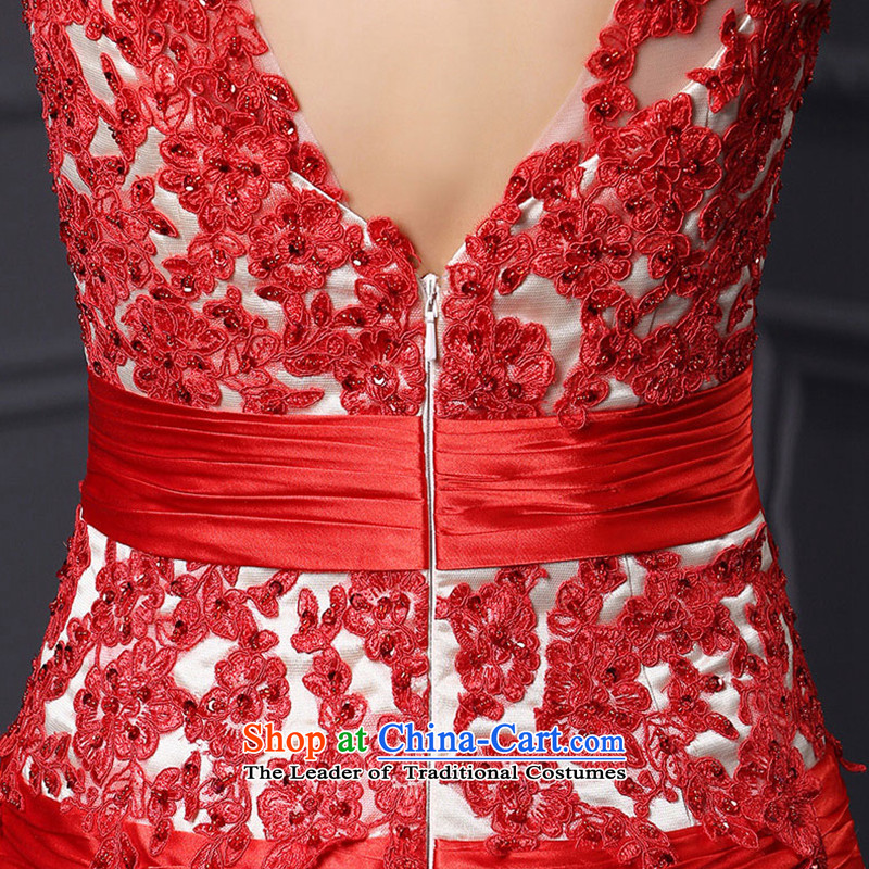 Custom dresses dressilyme 2015 new red crowsfoot lace stitching multi-tier party evening reception wedding dress marriage custom color S,DRESSILY bows to ME OCCASIONS WEAR ON-LINE,,, shopping on the Internet