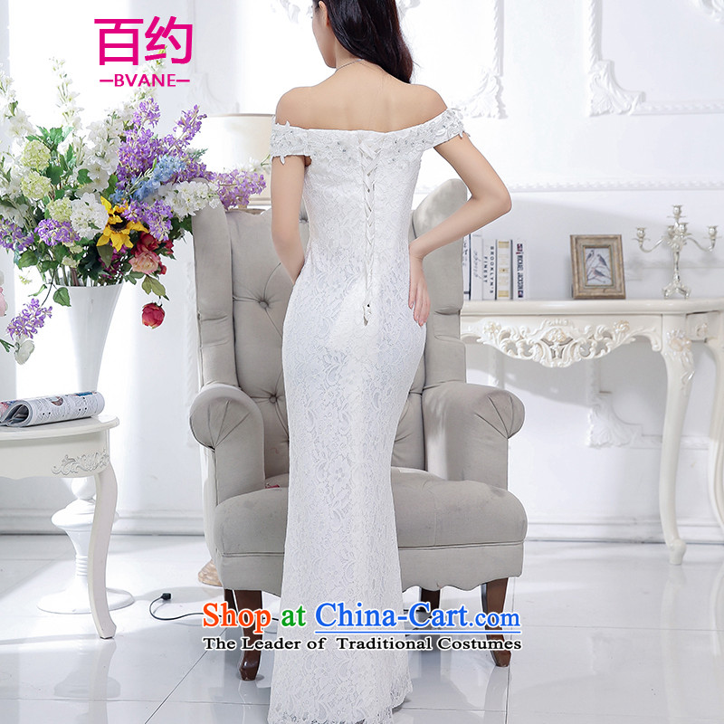 About the New 2015, hundreds of winter clothing Korean Foutune of video thin dresses dress female long white gown , S, bride banquet hundreds (BVANE) , , , shopping on the Internet