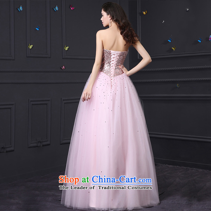 Custom dresses dressilyme 2015 new wiping the chest straps diamond long princess bon bon reception party evening dress bows service wedding pink XXXL,DRESSILY OCCASIONS ME WEAR ON-LINE,,, shopping on the Internet