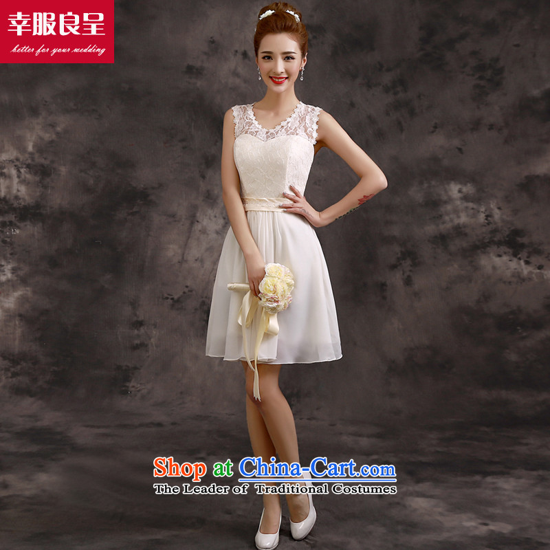 The privilege of serving-leung bridesmaid services 2015 new bridesmaid mission dress skirt champagne color short of small dress sister bridesmaids F06) - also serve a M-leung , , , shopping on the Internet