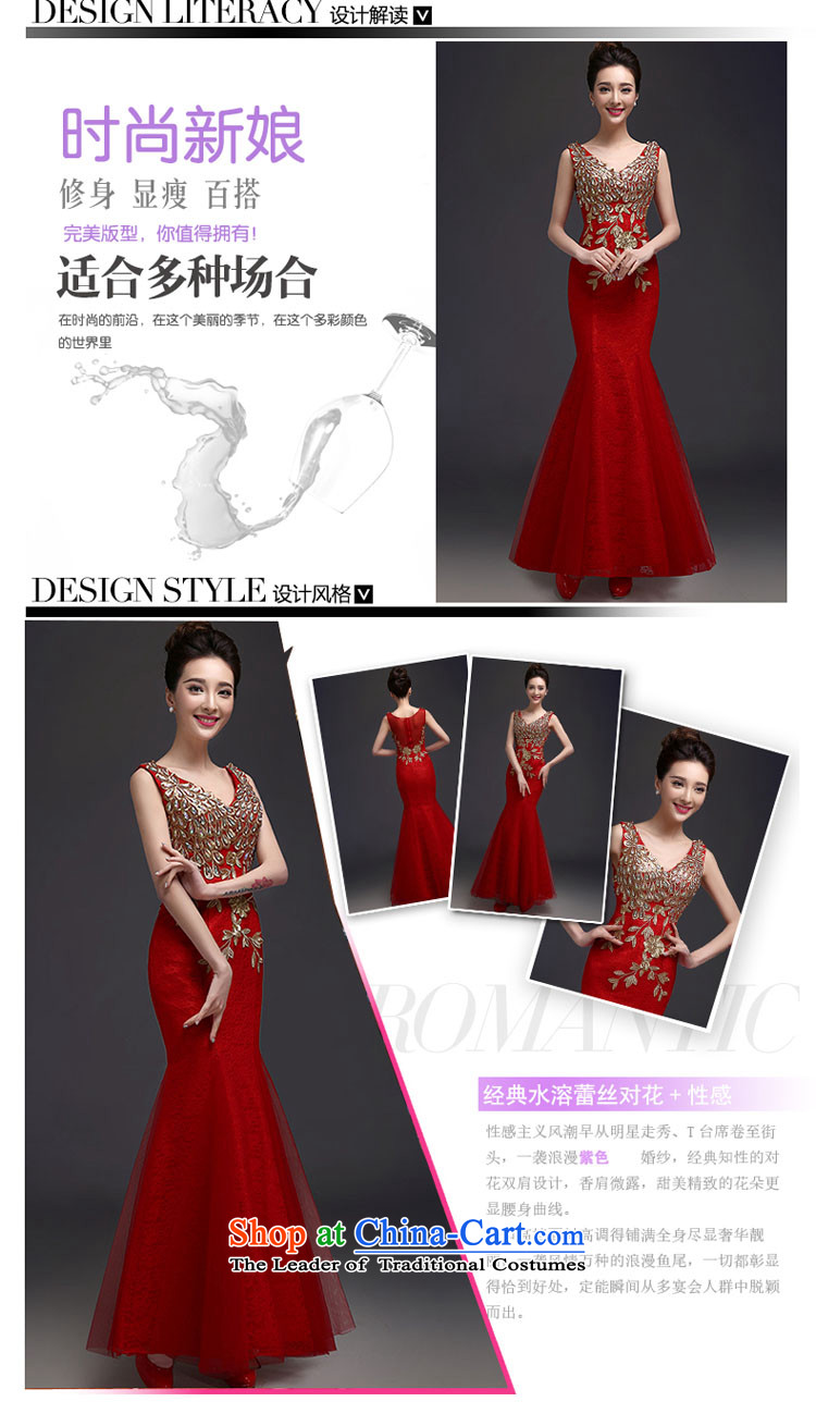 Dress long 2015 new marriages toasting champagne evening dress shoulders lace Phoenix sexy back banquet service deep red tailored customer service contact pictures, prices, brand platters! The elections are supplied in the national character of distribution, so action, buy now enjoy more preferential! As soon as possible.