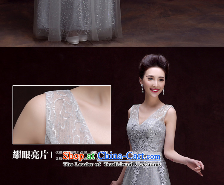 The privilege of serving-leung evening dresses 2015 new bride bows long bridesmaid sister skirt Ms. banquet service gray long 2XL Photo, prices, brand platters! The elections are supplied in the national character of distribution, so action, buy now enjoy more preferential! As soon as possible.