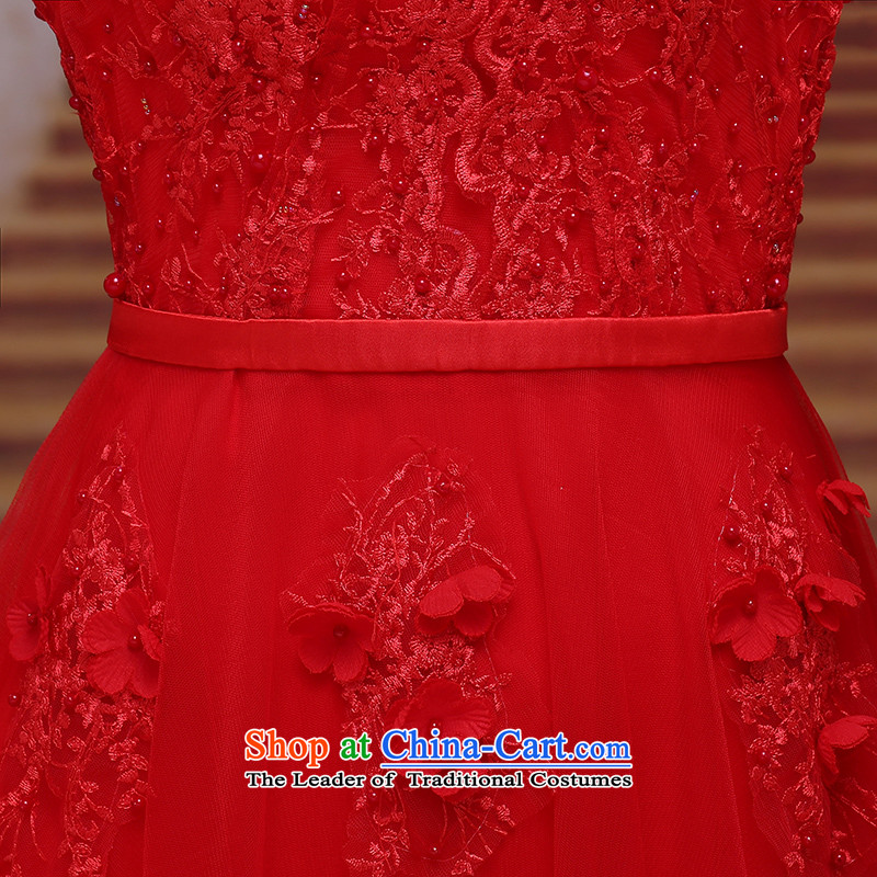 Tim hates makeup and bride winter jackets 2015 bride bows services wedding dresses evening dresses Female dress custom LF045 RED M Tim hates makeup and shopping on the Internet has been pressed.
