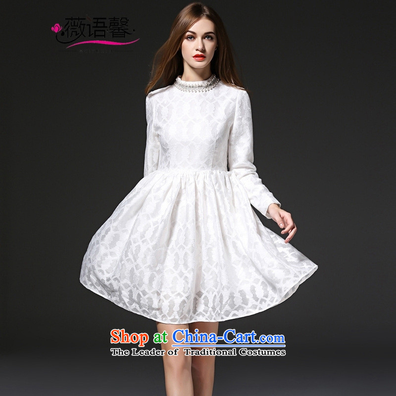 Optimize fruit shop 2015 New Bell bridesmaid dress dresses and sisters skirt lace nail drill Sau San moderator banquet evening dresses female white S, Ms Audrey EU, Xin (WEIYUXIN) , , , shopping on the Internet