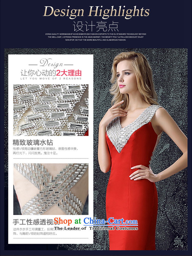 Toasting champagne bride services 2015 new women's autumn and winter shoulders long betrothal wedding dress crowsfoot banquet evening dresses wine red S picture, prices, brand platters! The elections are supplied in the national character of distribution, so action, buy now enjoy more preferential! As soon as possible.