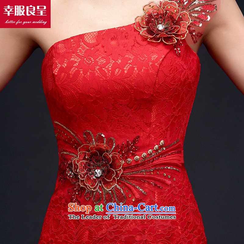 The privilege of serving-leung bows services evening dresses 2015 new red bride wedding dress long to align the evening drink red 2XL, services had served a crowsfoot-leung , , , shopping on the Internet