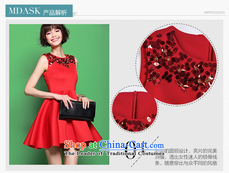 Hsbc Holdings plc European Large Site Ming vest skirt autumn and winter 2015 annual meeting of the small dress uniform bride space on-chip cotton dress red XL Photo, prices, brand platters! The elections are supplied in the national character of distribution, so action, buy now enjoy more preferential! As soon as possible.