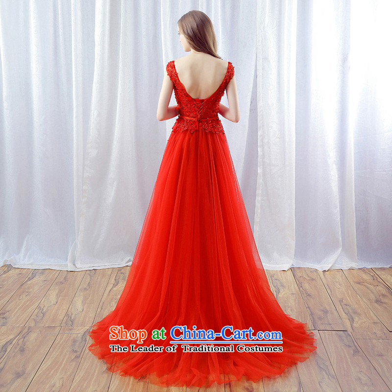 Each new upscale (JIAONI) Connie small trailing dress bride services under the auspices of stylish bows show large red dress bride bows services every stephanie (XL, Red JIAONI) , , , shopping on the Internet