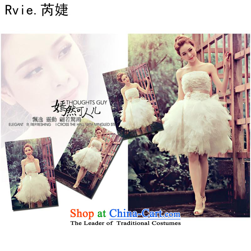 2015 Autumn and winter new bridesmaid Service Bridal Services marriage dress bows small dining dress short of annual meetings in accordance with the white dress S, America's (leyier) , , , shopping on the Internet