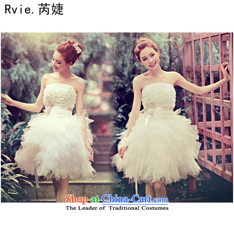 2015 Autumn and winter new bridesmaid Service Bridal Services marriage dress bows small dining dress short of annual meetings in accordance with the white dress S, America's (leyier) , , , shopping on the Internet