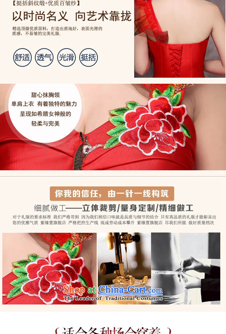 New evening dress of autumn and winter 2015 new crowsfoot bows to China wind will long single shoulder dress red S picture, prices, brand platters! The elections are supplied in the national character of distribution, so action, buy now enjoy more preferential! As soon as possible.
