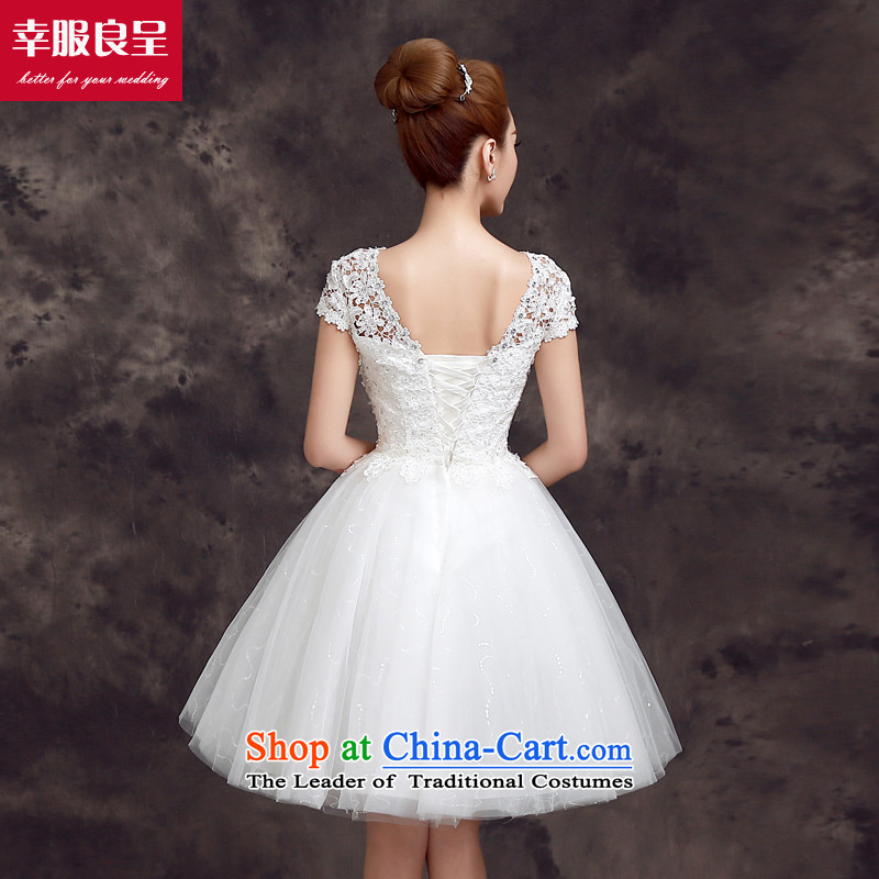 The privilege of serving-leung bows to small new 2015 dress bridesmaid mission in Korean brides sister wedding dress white , L, a service-leung , , , shopping on the Internet
