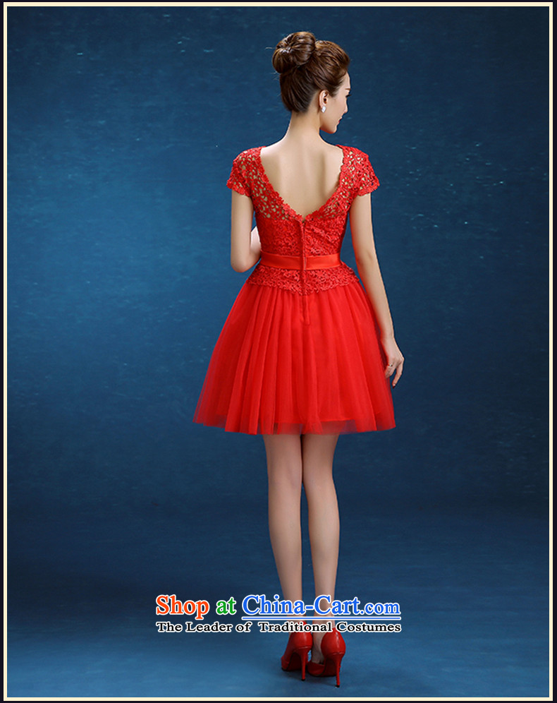 Toasting champagne bride services 2015 autumn and winter new Korean Red shoulders short of marriages for larger video thin red dress XL Photo, prices, brand platters! The elections are supplied in the national character of distribution, so action, buy now enjoy more preferential! As soon as possible.