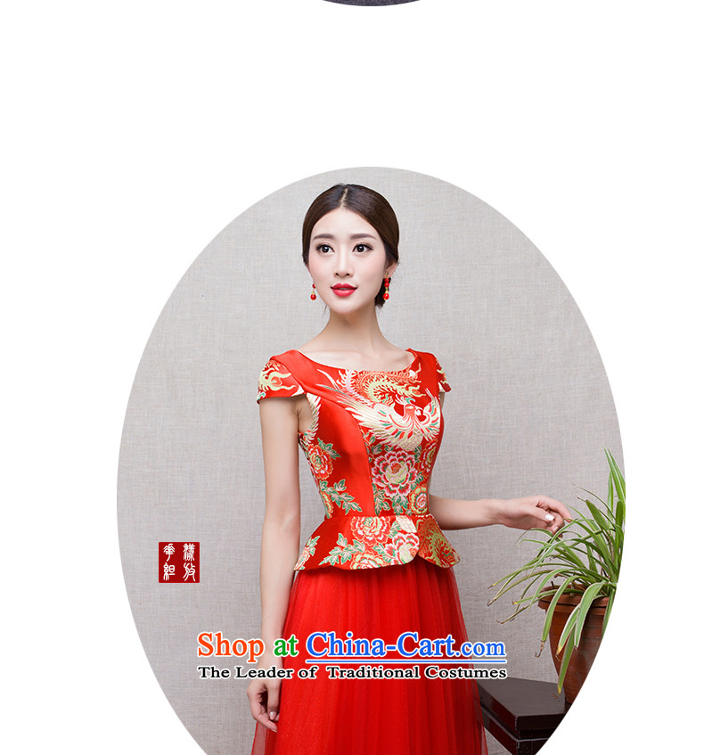 In accordance with the marriage of China love bows services 2015 winter new red cheongsam long retro improved long dinner stylish bridal dresses fine embroidery wedding dress Red 7 days as the shipment is not return do not change the picture, prices, brand platters! The elections are supplied in the national character of distribution, so action, buy now enjoy more preferential! As soon as possible.