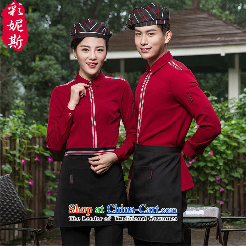 The Black Butterfly restaurant Cafe Casual clothing hotel vocational stylish Fall_Winter Collections of men and women, red _T-shirt_ M