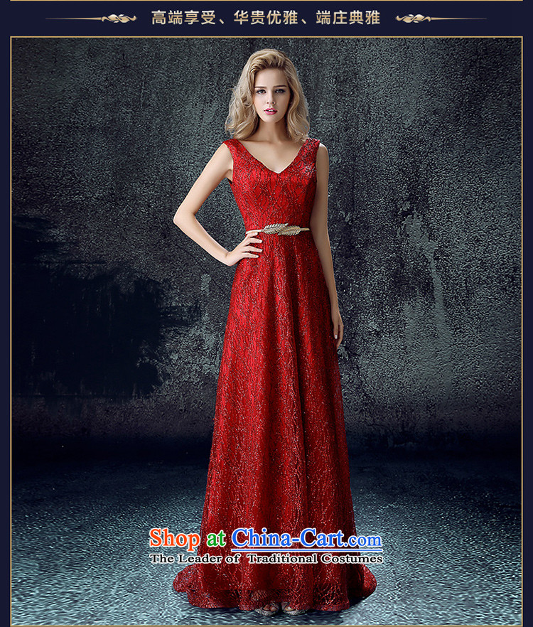 2015 new shoulders V-Neck marriage red long bows services couture betrothal festival evening wine red tail XXL picture, prices, brand platters! The elections are supplied in the national character of distribution, so action, buy now enjoy more preferential! As soon as possible.