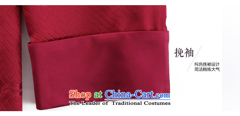 The shirt really wooden men Tang dynasty 2015 autumn and winter New Silk Chinese tunic 43202 04 deep red XXXL picture, prices, brand platters! The elections are supplied in the national character of distribution, so action, buy now enjoy more preferential! As soon as possible.