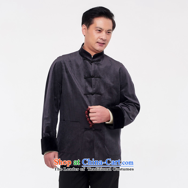The Tang Dynasty outfits wood really male shirt 2015 autumn and winter new ethnic Chinese tunic men even rotator cuff jacket 432.6 01 black wood really a , , , XXXL, shopping on the Internet