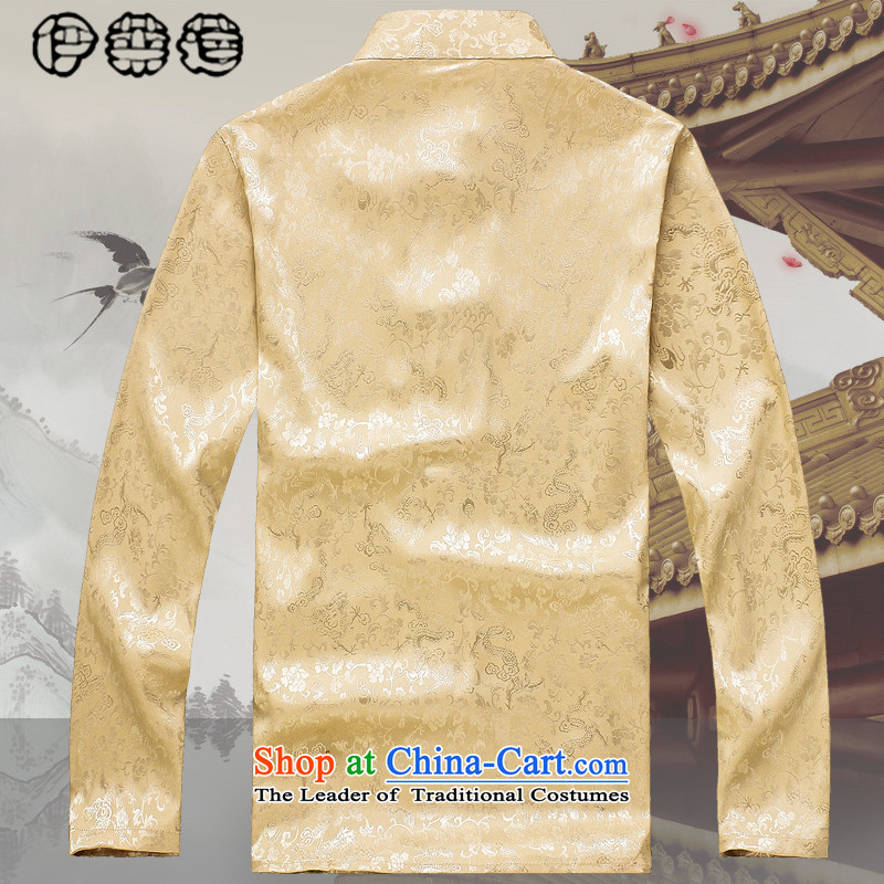 Hirlet聽autumn 2015, Ephraim men of older persons and Tang Dynasty Package for long-sleeved older emulating silk China wind men's grandfather father casual stamp kit classic gray聽180/XL, Yele Ephraim ILELIN () , , , shopping on the Internet