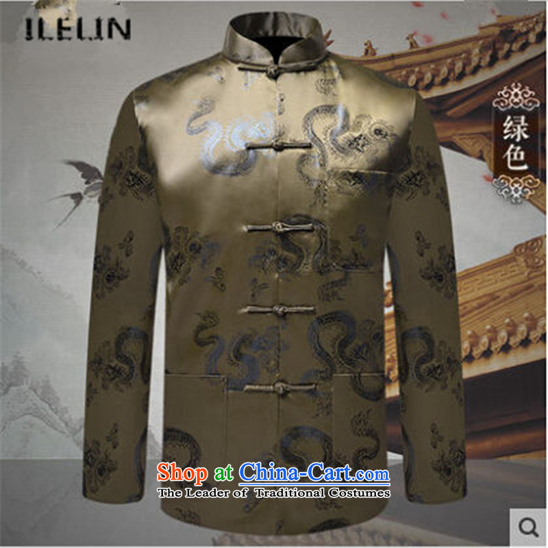 Ilelin2015 autumn and winter in the new age of birthdays long-sleeved dress jacket Chinese Antique collar father men Tang-pack Black 175,ILELIN,,, shopping on the Internet