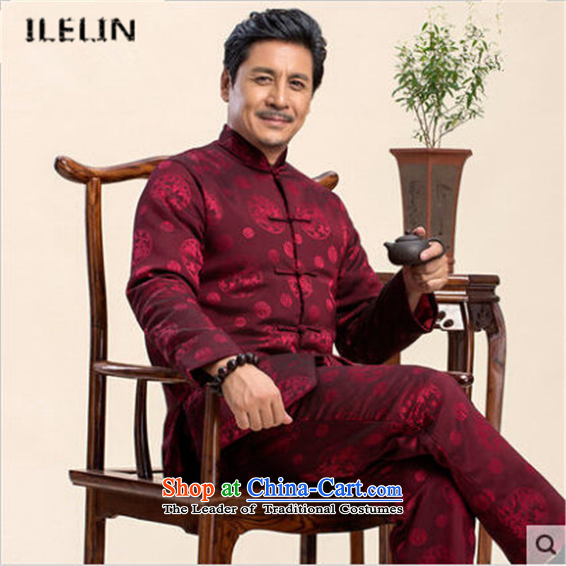 Ilelin2015 autumn and winter in the new life too birthday older dress Tang dynasty China wind retro l grandfather Tang dynasty brown 180,ILELIN,,, shopping on the Internet