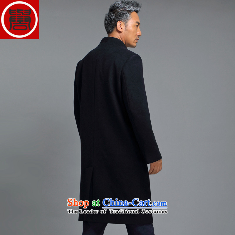 Renowned winter wool a wool coat jacket and Tang dynasty Chinese tunic male China wind Han-wool velvet cloak men in this Long Hoodie Tibetan blue XL, renowned (CHIYU) , , , shopping on the Internet
