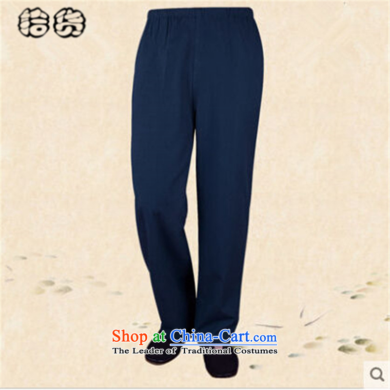 Pick the 2015 autumn and winter in the new age with men casual grandpa straight legged pants old folk weave China wind load father men short pants pant black 185 pickup (shihuo) , , , shopping on the Internet