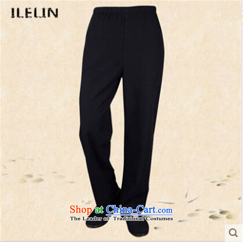 Ilelin2015 autumn and winter in the new elderly men father Tang pants Chinese classical liberal pure color trousers red  180,ILELIN,,, elastic shopping on the Internet