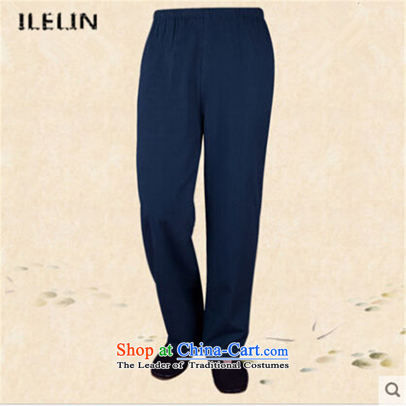 Ilelin2015 autumn and winter in the new elderly men father Tang pants Chinese classical liberal pure color trousers red  180,ILELIN,,, elastic shopping on the Internet