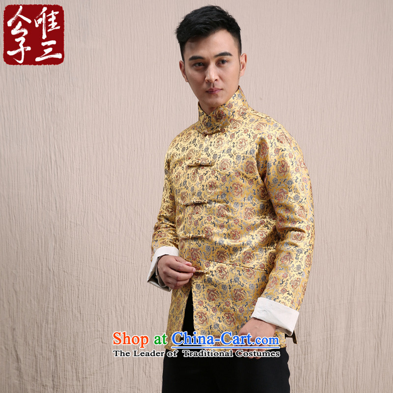 Cd 3 model by Bruce Lee China wind leisure Tang Dynasty Chinese men and the national costumes Jin Song jacket for autumn and winter cool yellow 165/84A(S), CD 3 , , , shopping on the Internet