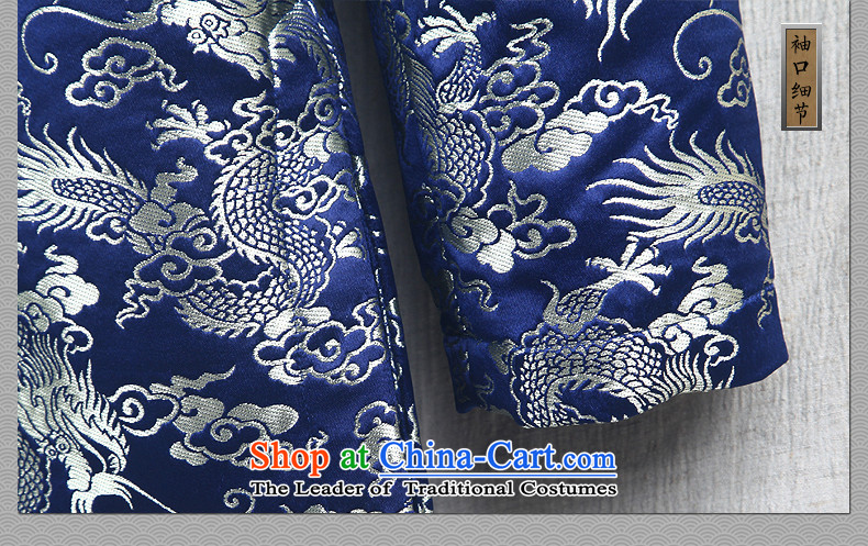 Cd 3 Model Ryuo Algeria Tang dynasty China wind robe of ethnic Chinese men Sau San improved robe jacket for autumn and winter blue woolen sleeve 180/96A(XL) with pictures, prices, brand platters! The elections are supplied in the national character of distribution, so action, buy now enjoy more preferential! As soon as possible.