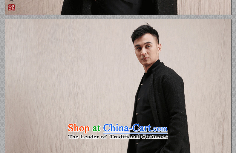 Cd 3 model long song China wind wool? Long mantle maximum use of Tang Dynasty Chinese Jacket Han-autumn and winter thick black silver 165/84A(S) Hyun Picture, prices, brand platters! The elections are supplied in the national character of distribution, so action, buy now enjoy more preferential! As soon as possible.