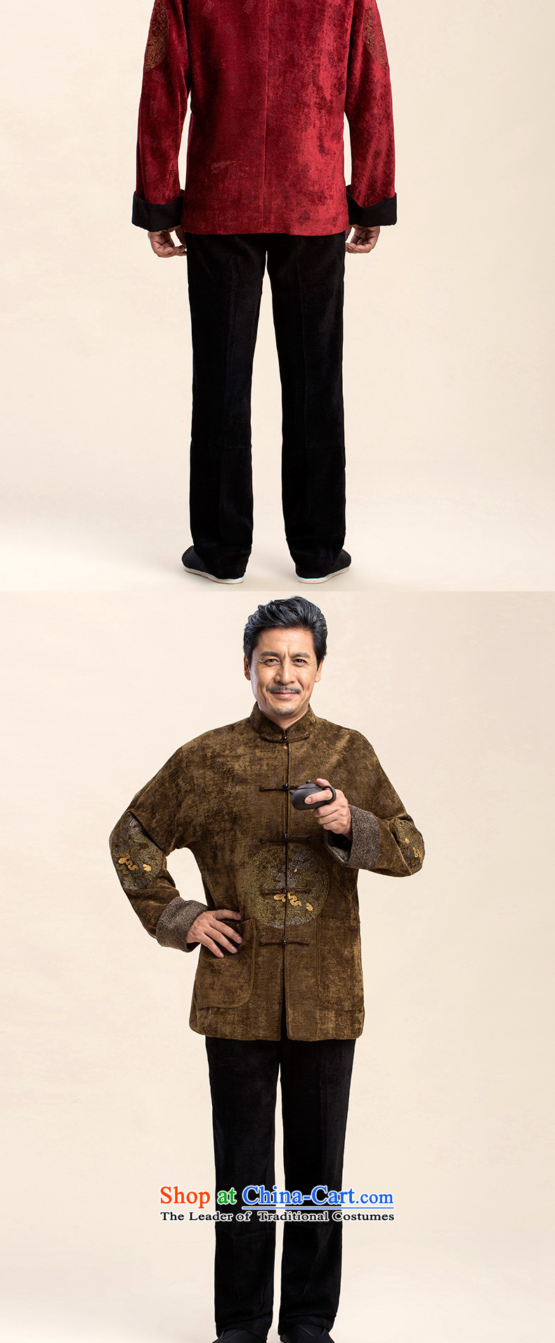 Pick the 2015 autumn and winter New Men Tang Jacket coat of older persons in the father boxed Tang jackets Tang dynasty China wind men retro leisure father red XXXL picture, prices, brand platters! The elections are supplied in the national character of distribution, so action, buy now enjoy more preferential! As soon as possible.