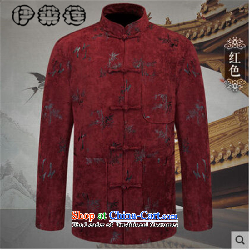 Hirlet Ephraim聽2015 autumn and winter, men's Chinese elderly men Tang dynasty long-sleeved jacket jacket retro-clip father blouses embroidery red jacket聽, L, Electrolux Ephraim ILELIN () , , , shopping on the Internet