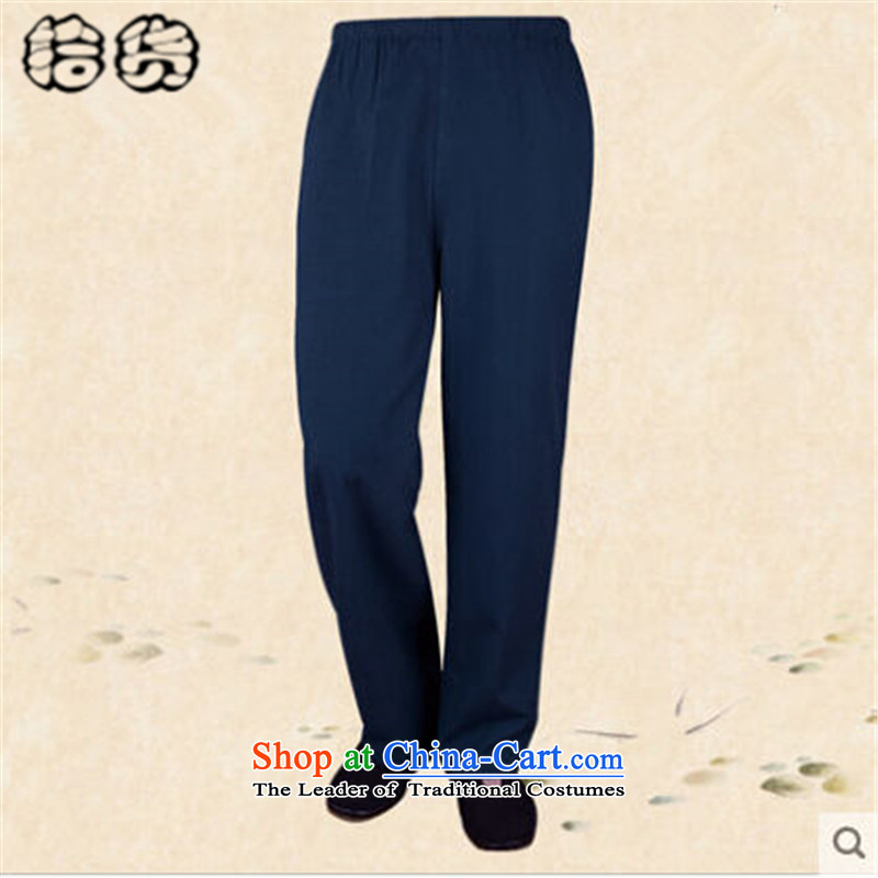 The 2015 autumn and winter pick the new and old age are larger men casual pants retro Chinese old folk weave China wind men Tang pants elastic waist casual pants brown 170, pickup (shihuo) , , , shopping on the Internet