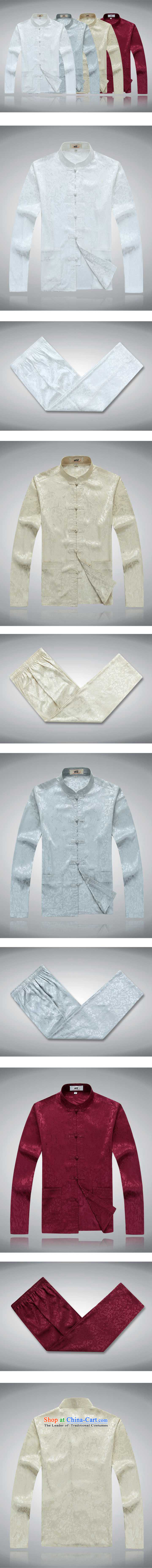 The Tang dynasty Chinese long-sleeved kit silk tie of ethnic elderly disc shirt father replacing gray T-shirt L picture, prices, brand platters! The elections are supplied in the national character of distribution, so action, buy now enjoy more preferential! As soon as possible.