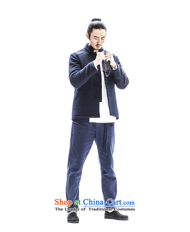 To China wind load tree winter lint-free cotton plus male Tang Dynasty Chinese collar up thick Tang dynasty detained men blue 180/XL robe picture, prices, brand platters! The elections are supplied in the national character of distribution, so action, buy now enjoy more preferential! As soon as possible.