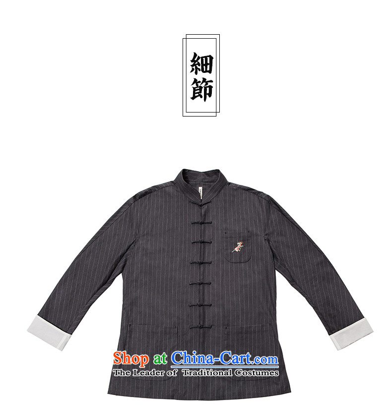 His Excellency spend a note national retro China wind unicorn embroidery streaks Tang Dynasty Men's Mock-Neck long-sleeved old youth in autumn 175/88A Dark Gray Photo, prices, brand platters! The elections are supplied in the national character of distribution, so action, buy now enjoy more preferential! As soon as possible.