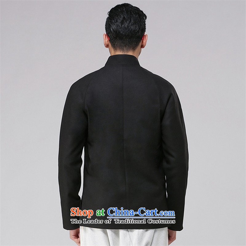 China wind new improvements m2monline2015 Tang tray detained men fall/winter coats of collar cardigan national costumes black l,m2monline,,, shopping on the Internet