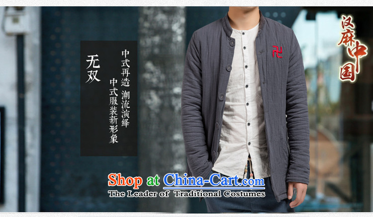 Red Addis Ababa poem Yao 2015 National China wind menswear fabric cotton linen coat Men's Mock-Neck Chinese Antique linen coat Autumn and Winter Sweater robe Tang Dynasty Chinese tunic Black XL Photo, prices, brand platters! The elections are supplied in the national character of distribution, so action, buy now enjoy more preferential! As soon as possible.