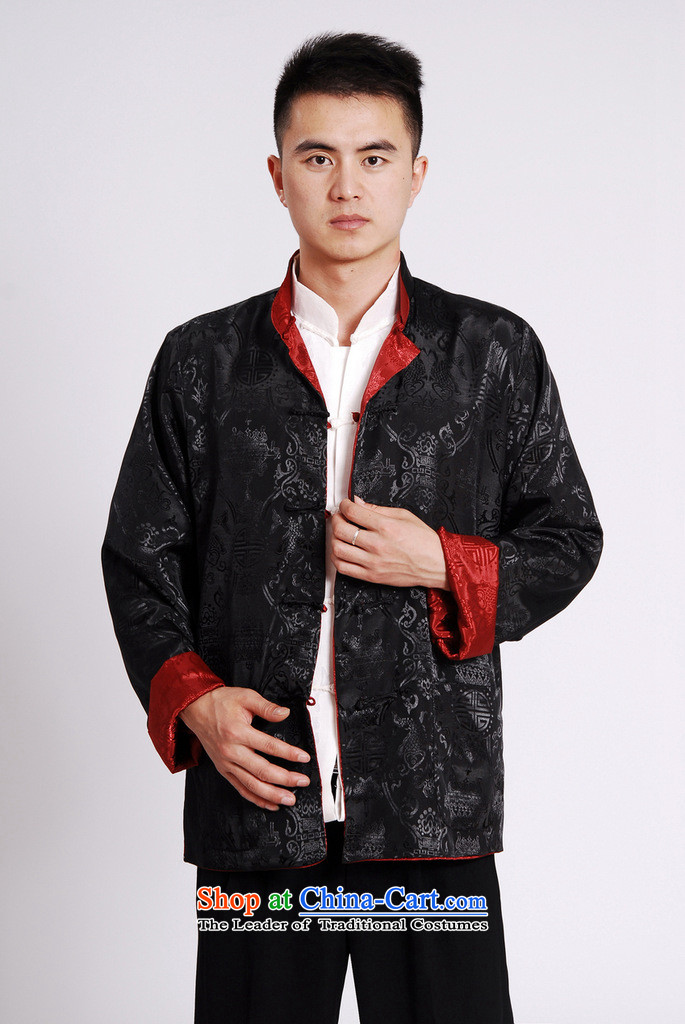 She was particularly Tang dynasty international men's long-sleeved national costumes men Tang jackets collar double-sided Wearing Tang Dynasty damask Black + Red M picture, prices, brand platters! The elections are supplied in the national character of distribution, so action, buy now enjoy more preferential! As soon as possible.