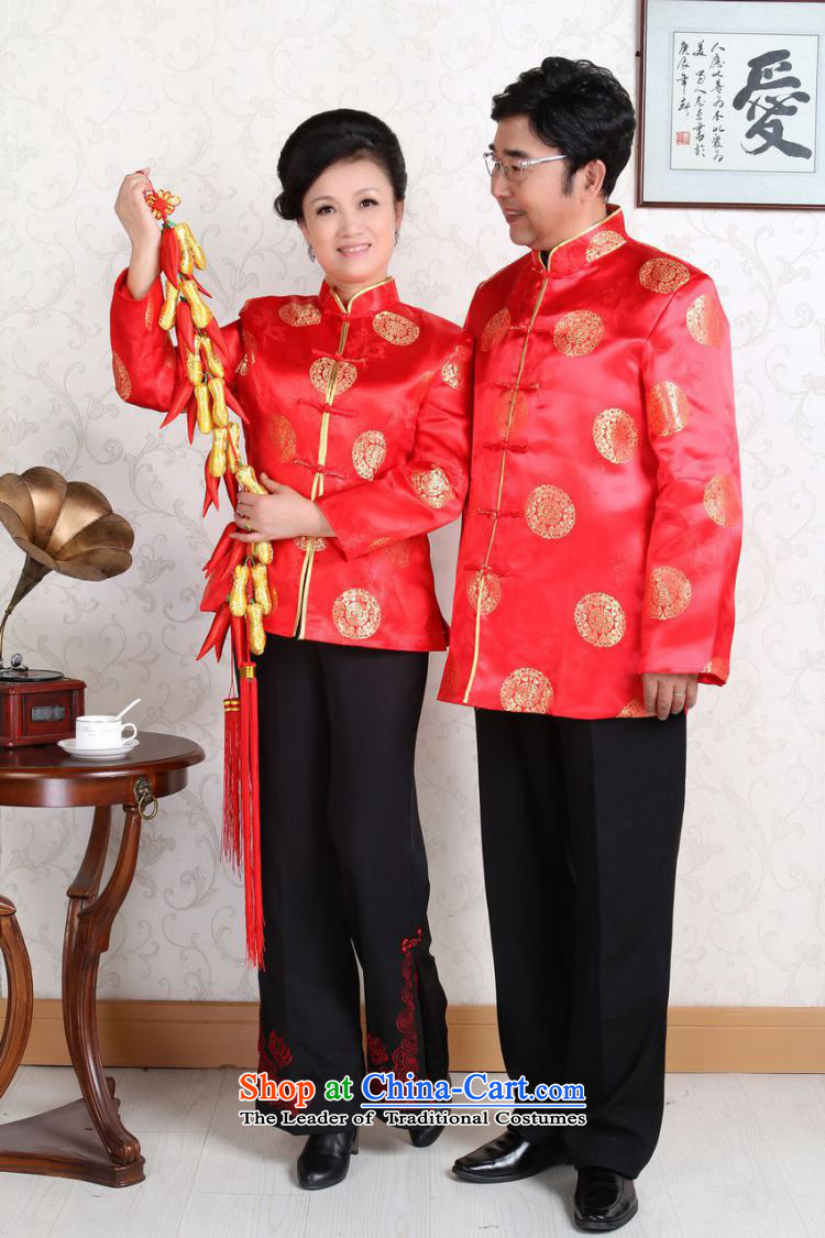 The elderly in the long-sleeved jacket Tang China wind classic wedding dresses made with Golden Girls of couples M picture, prices, brand platters! The elections are supplied in the national character of distribution, so action, buy now enjoy more preferential! As soon as possible.