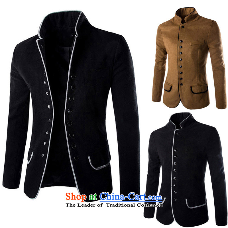 2015 Autumn and Winter New Men's Mock-Neck Chinese tunic leisure suit coats gross? 8788 Small Black , L, and involved (rvie.) , , , shopping on the Internet