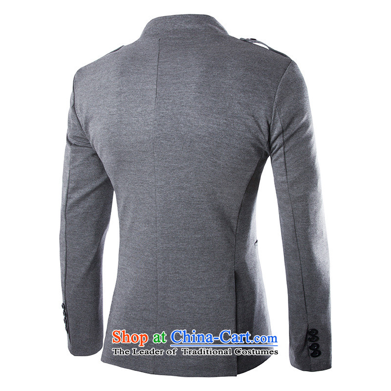 2015 New Year-round has a sense of collar leisure suit Chinese tunic Y015 cotton gray (M), and involved (rvie.) , , , shopping on the Internet