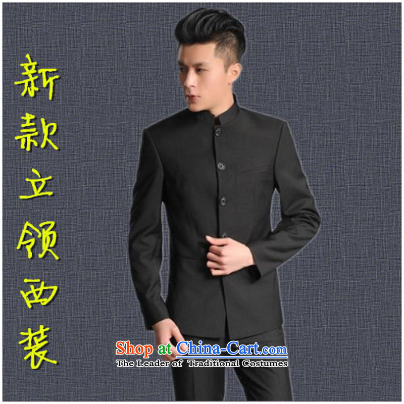 The new 2015 Men's Mock-Neck Chinese tunic Korean hands-free ironing for either the business or leisure Sau San Chinese collar Zhongshan Kit Black M us day in accordance with the property (meitianyihuan) , , , shopping on the Internet