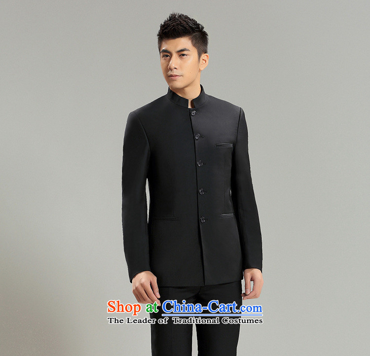 Stylish collar Chinese tunic Korean Chinese business and leisure groom Sau San Mock-neck Chinese tunic kit wedding navy XL Photo, prices, brand platters! The elections are supplied in the national character of distribution, so action, buy now enjoy more preferential! As soon as possible.