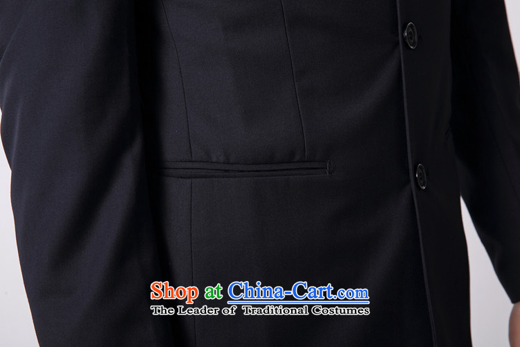 Stylish collar Chinese tunic Korean Chinese business and leisure groom Sau San Mock-neck Chinese tunic kit wedding navy XL Photo, prices, brand platters! The elections are supplied in the national character of distribution, so action, buy now enjoy more preferential! As soon as possible.