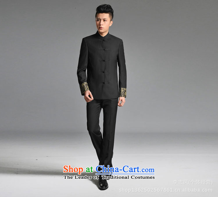 The new 2015 Men's Mock-Neck Chinese tunic Korea Chinese version of the Sau San national dress with black who the bridegroom black Tang pure color pictures, prices, XXL brand platters! The elections are supplied in the national character of distribution, so action, buy now enjoy more preferential! As soon as possible.