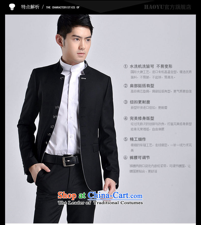 2015 Chinese tunic Men's Mock-Neck youth popular Korean Chinese business and leisure black Sau San Mock-neck bridegroom replacing gray XXL picture, prices, brand platters! The elections are supplied in the national character of distribution, so action, buy now enjoy more preferential! As soon as possible.